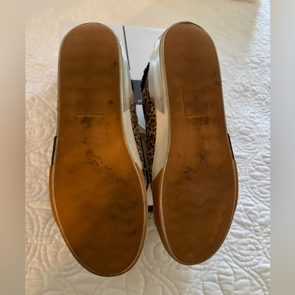 🔥Dolce Vita Zina Leopard Glitter Heel Silver Metallic Faux Fur Sneakers 8.5🔥 - Picture 7 of 8